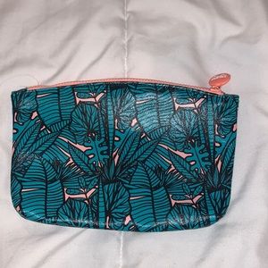 Ipsy Glam Bag – Tropical Leaf Print with Pink Accents